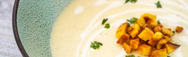 Crème d'asperge blanche, morilles et Cuchaule AOP